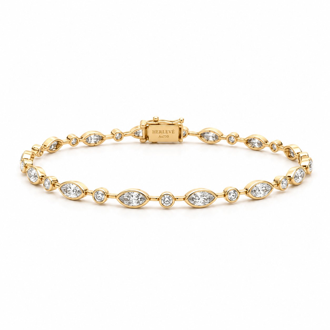 Marquise bezel bracelet